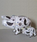 1950s Rye Pottery - Sussex Pigs hand thrown by Bert Twort