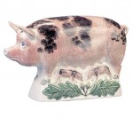 Rye Pottery - Animals Collection - Pink Spotted Mother Pig, ht 16.5cm 6.5in, other colourways available