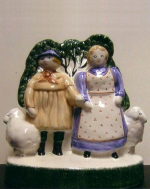 Rye Pottery - Hand painted Pastoral Series - Shepherd Neame & His Wife of Sussex - from an original design by Joan de Bethel
