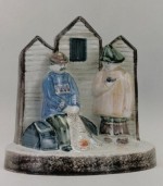 Rye Pottery - Pastoral Collection - The Net Menders ht 17cm 6.75in designer Chris O Donoghue