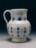 Rye Pottery 1951 Jug, deocrated with a pattern called large star & bands