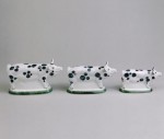 THREE LITTLE STANDING PIGS BLACK & WHITE SPOT