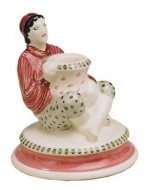Rye Pottery - Boy Low Candlesticks also available in blue & olive
