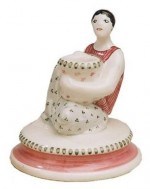 Rye Pottery - Girl Low Candlesticks also available in blue & olive