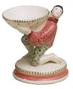 Rye Pottery - Boy Sweet Bowl ht 17.5cm 6.875in also available in pink & green