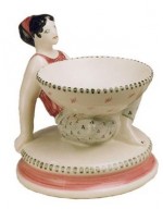 Rye Pottery - Girl Sweet Bowl ht 15.5cm 6.125in also available in blue & olive
