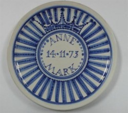 WVC Studio Plate blue-white Rye Pottery