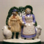 Rye Pottery - Hand painted Pastoral Series - Shepherd Neame & His Wife of Sussex - from an original design by Joan de Bethel