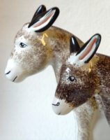 Country Riding Gift Donkey Rye Pottery - English Animals - Hand-made Ceramic Donkey large and small