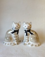 Rye Pottery hand made and painted ceramic cats