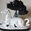 Hand-made and hand-painted ceramic Unicorn from Rye Pottery