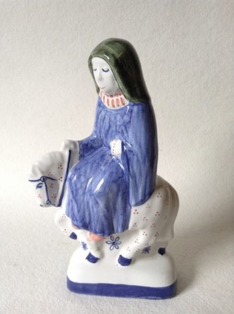 Rye Pottery Chaucers Canterbury Tales Collection Hand made and decorated The Nun Prioress