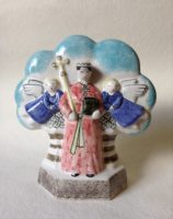 Rye Pottery Hand made and painted Pastoral Naive Ceramic Figures Small Female Virgin - Mary Mother of Jesus the Virgin Mary