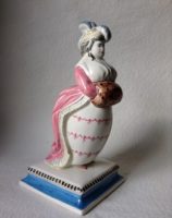 Rye Pottery Hand made and painted Prince Geroge and Miss Fitzherbert Rowlinson Cartoons Brighton Pavilion ceramic