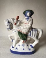 Canterbury Tales Chaucer gift The Wife of Bath Rye Pottery hand made and hand painted figures English Major Medieval Literature History Buff