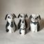 Rye Pottery hand made ceramic animals figures Puppies and Dogs