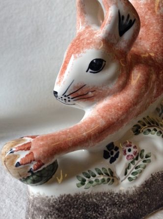 Countryside gift Squirrel Rye Pottery Hand made and painted Squirrel