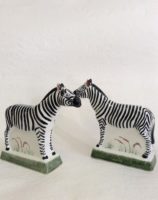 Zebra safari Gift Wildlife Rye Pottery Hand made and painted Exotic Animal Collection - The Zebra