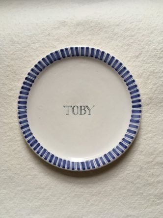 Named Pottery Plate small for Children with names Hand made personalised gift