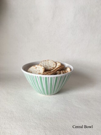 Rye-Pottery-Cottage-Striped-tableware-Hand-thrown Cereal-Bowls