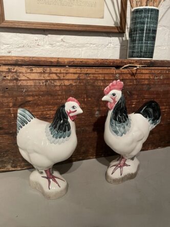Rye Pottery Ceramic Sussex Chickens hand made and hand painted perfect gift for Chicken lovers and breeders