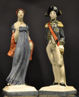 Rye Pottery_Lord Nelson & Lady Emma Hamilton Ceramic Figures Sculptures_72