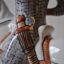 rye pottery hand made ceramic figure close up of sword William the Conqueror from the Bayeux Tapestry 1066 Battle of Hastings Collection 8