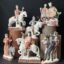 Rye Pottery 1066 Bayeux Tapestry Inspired Collection featuring latest figure the Saxon Shield Wall alongside the other ceramic characters in the series