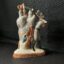 Ceramic Figure of Saxon Shield Wall reverse wide shot of three Saxon Warriors known as House Carls